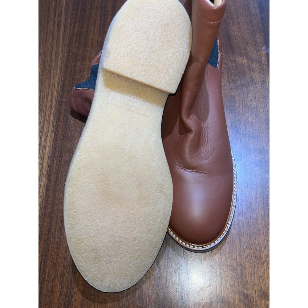 Everlane The Italian Leather Chelsea Boots in Tobacco New Womens Booties - Picture 8 of 13